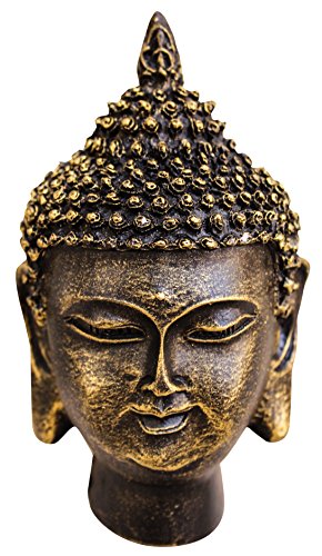 Zen Garden Deluxe Desk Meditation Garden Includes Large Buddha Head Statue, Incense and Incense Holder, Sand, Rocks, Tea Light Holder (Candles Not Included)