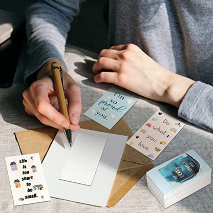 Jinei 300 Inspirational Affirmation Cards Bulk Daily Positive Motivational Gifts Cards Small Mini Encouragement Quotes for Women Coworker Team(Flower Style) - style: Flower Style