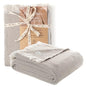 Bed Blanket, Lightweight, Cotton-Rich Blend, 100% Recycled Cotton, Twin Size (57 x 79 Inch), Textured Woven Bedding, Easycare, Breathable Layering, Summer Coverlet, Mocha Brown - color: Mocha Brown, size: Twin