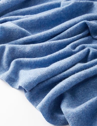 Soft Cashmere Blend Wrap Chic Scarf Stole for Women Wayfarer Travel Extra Large 87"x28" - color: Mottle Blue