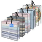 95L Under Bed Storage Bag, 5-Pack Clothes Storage Bag, Clear Bag for Quilt Pillow Blanket Bedding Storage or Wreath Closet Organizer Home Storage - style: 5-Pack