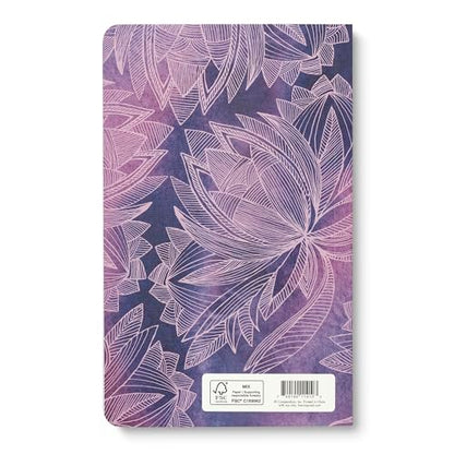 Compendium Softcover Journal – “Who looks outside, dreams. Who looks inside, awakens.”— A Write Now Journal with 128 Lined Pages, 5"W x 8"H - color: Outside Purple