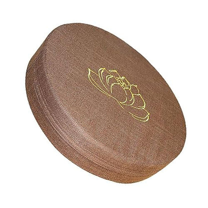 Yosoo Meditation Cushion Round Floor Pillow Zafu Pillow Floor Mat with Hard Foam Cotton Linen Detachable Washable for Yoga Room Tatami (Coffee)