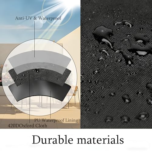 68" Waterproof Outdoor Cushion Storage Bag,Large Patio Furniture Cover with Zipper&Handles-Heavy Duty 68x30x20 Inch for Pillow,Christmas Tree,Table,Pool&Garden Outdoor Storage