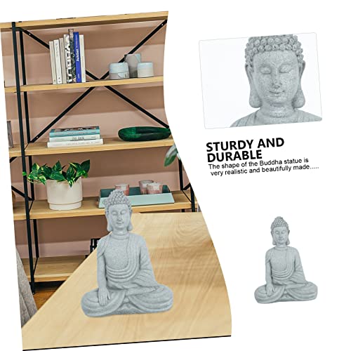 Zerodeko 1pc Zen Style Buddha Statue Decor for Desktop Calm and Tranquil Office Adornment Asian Inspired Landscape Ornament for Home and Balcony Decor