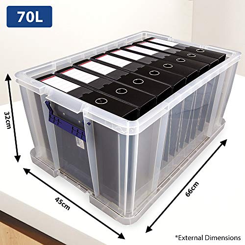 BANKERS BOX ProStore Plastic Storage Box - 70 Litre (Int. Dimensions 30 x 58 x 38.5 cm)