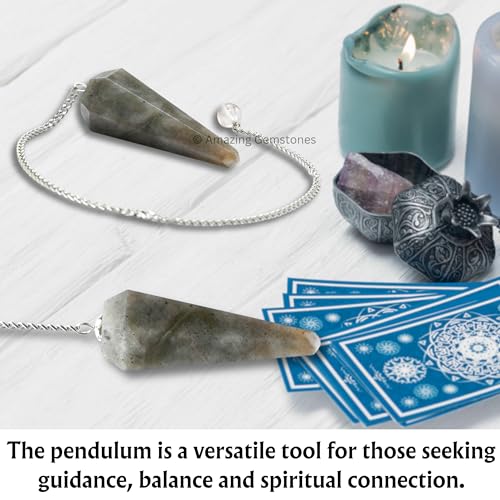 Amazing Gemstone Chrysoberyl Cats Eye Crystal Pendulum for Divination - Certified Dowsing Crystals and Healing Stones for Chakra Balancing and Meditation - Enhance Reiki Spiritual Growth - color: Chrysoberyl Cats Eye