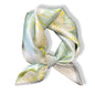 100% Mulberry Silk Neck Scarf - 21'' x 21'' Lightweight Neckerchief - Women Men Small Square Digital Printed Scarves - color: 073