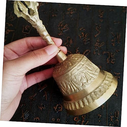 LALAFINA Small Meditation Hand Bell Jingle Bells Handbell for Adults for Home and Decor