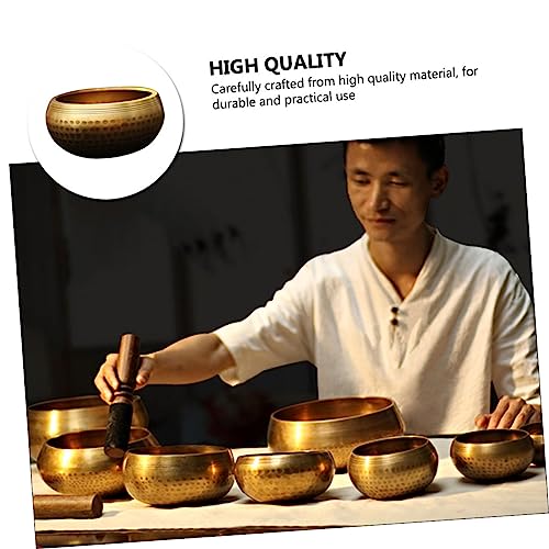BESPORTBLE 1 Set Tibetan Singing Bowl Set Durable Meditation Sound Bowl for Home Relaxation Yoga Healing Stick Cushion Box for Mindfulness and Intuitive Practices
