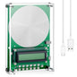 Relaxweex Adjustable Schumann Sine Wave Resonance Generator Ultra Low Frequency Generator Sound Frequency Machine with USB and Acrylic Case(0.1hz-100khz) - color: Green