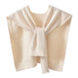 WaJuemy Sweater Shawl Wraps for Women Sweater Knitted Knotted Shawls Travel Casual Scarf Cape Shoulder Tops Fashion Wrap - color: Beige