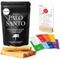 Chakra Cards and Palo Santo Gift Set Including 7 Chakra Affirmation Cards with Wooden Stand and 5 Smudge Sticks from Peru for Meditation, Yoga and Spiritual Rituals
