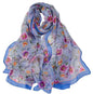 Pokeedioty Scarfs for Women Lightweight Fashion Scarves Elegant Floral Pattern Sheer Scarfs Sunscreen Shawls Wraps - color: P 073