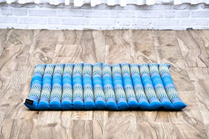 Leewadee Zabuton Seating Cushion – Square Floor Seat for Meditation Exercises, Light Yoga Mat Filled with Kapok - color: Sf22 - Blue