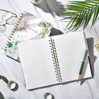 Ruled Journal/Notebook - Lined Journal with Premium Thick Paper, College Notebook/Journal, 8.5" X 6" with Exquisite Inner Pocket, Strong Twin-Wire Binding, Waterproof Hardcover for Office, School - color: Grey