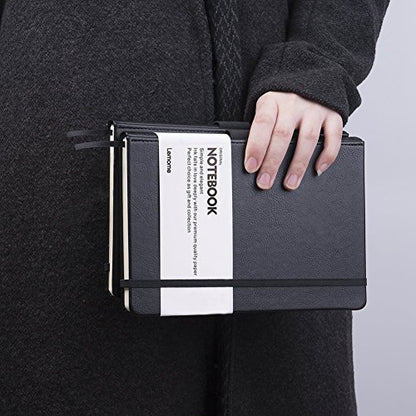 Ruled Notebook/Journal - Lined Journal for Writing, 5.75'' x 8.4'' Notebook Journal, 146 pages Faux Leather Notebook with Thick Paper, Waterproof Hardcover, Elastic Closure