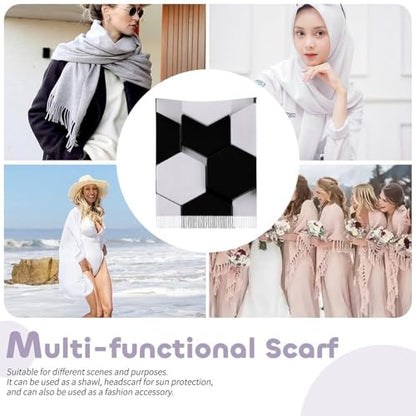 Ladies Warm Autumn Scarf Pashmina Wraps Shawl Winter Cozy - color: Picture (365)