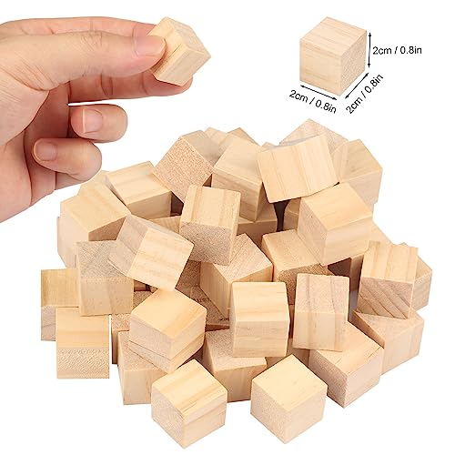 700 Packs Wooden Blocks for Crafts, 0.8 Inch Pine Wood Cubes, Wooden Cubes for Paint, Stamp, Decorate, DIY Projects and Personalized Gifts,by GNIEMCKIN. - size: 700 Packs 0.8 Inch