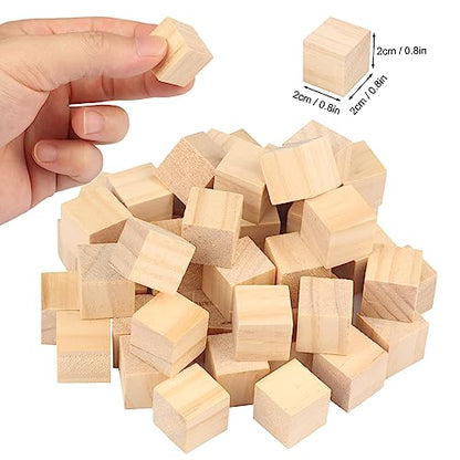 700 Packs Wooden Blocks for Crafts, 0.8 Inch Pine Wood Cubes, Wooden Cubes for Paint, Stamp, Decorate, DIY Projects and Personalized Gifts,by GNIEMCKIN. - size: 700 Packs 0.8 Inch