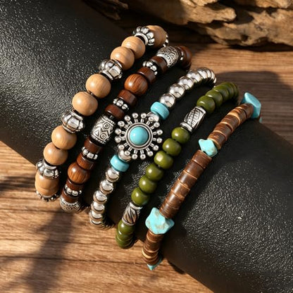 Gothic Bracelet Adjustable Punk Braided Leather Multilayer Grunge Set Bracelets Emo Metal Cuff Wrap Bangles Meaningful Gift - color: J-BZ-58