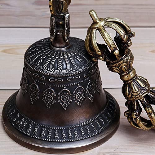 Hand Bell,Buddhist Meditation Bell Handmade Bronze Bell, Meditation Bell For Sound Healing And Yoga