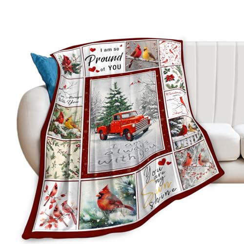 Cardinal Blanket, Red Cardinals Throw Blanket, Cardinal Gifts, Bird Blankets, Cardinals Stuff Fleece Flannel Plush for Women Men Boys Girls Lovers Adults Soft Bedding for Sofa Bed Office Home 80"X60" - color: Cardinal, size: 80"x60"