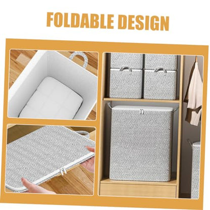 LABRIMP Clothes Storage Bag for Bedding and Quilts Large Capacity Household Organizer for Comforters Blankets and Clothes Non-woven for Moving and Travel
