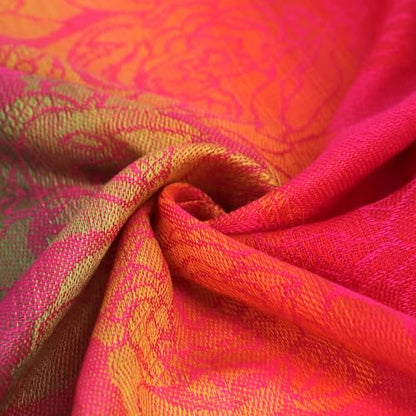 Rave Pashmina Scarf, Fashion Colorful Shawls and Wraps Soft Festival Scarves - color: C-fuchsia (Flower Pattern)