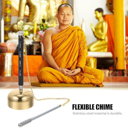 Flexible Chime 5.90 Inch Handheld Buddhist Supply Temple Instrument for Meditation Mindfulness Rituals and Spiritual Practices