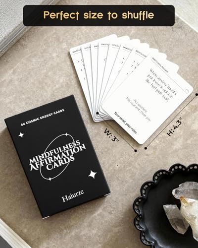 Affirmation Cards for Women – 54 Daily Mindfulness, Meditation & Emotional Release Cards with Unique Relationship Anxiety Relief Section | Universe-Themed Positive Self-Care Deck |Gifts for Women