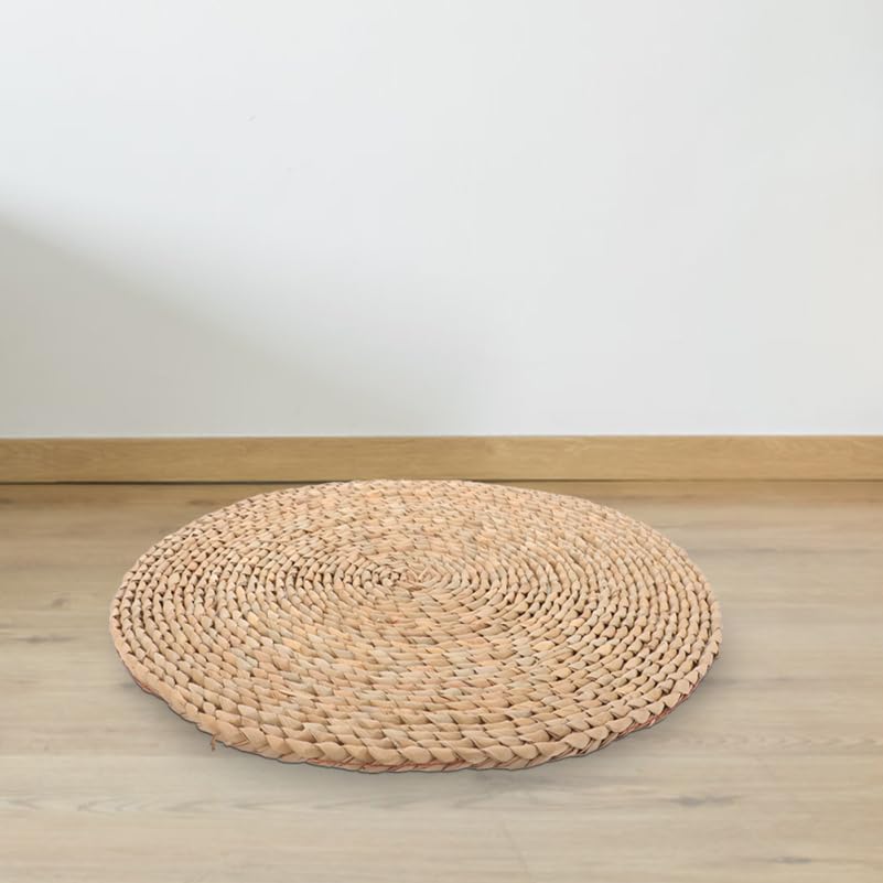 Lurrose Meditation Cushion: Round Floor Cushion - Woven Boho Floor Pillow for Yoga Zen Home Decor