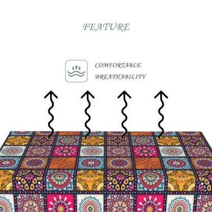 70x140 Inch Boho Mandala Rectangle Tablecloth Navajo Indian Ethnic Style Colorful Geometric Table Cloth Washable Durable Table Cover Kitchen Home Banquet Buffet Party Picnic Wedding Decor