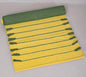Handwoven Cotton Yoga Mat 24x72 Inch, Non-Slip Natural Yoga Rug, Soft Breathable Exercise Mat for Yoga, Pilates, Meditation & Home Workout, Green Yellow