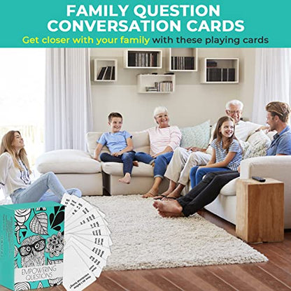YARKOR 𝟑𝟎% 𝐎𝐅𝐅 100pcs Empowering Question Cards - Questions for Mindfulness, Meditation, Writing, Self Care Cards, Thought-Provoking Cards