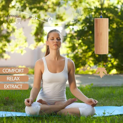 Meditation Chimes, Bamboo Wind Chimes, Wood Wind Chimes for Sound Healing, Meditation, Relaxing, Unique Decor Gift for Outdoor