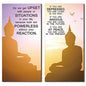 Blulu 2 Pcs Buddha Quote Decor Buddha Inspirational Quote Wall Art Meditation Room Chakra Decor Zen Wooden Hanging, Spiritual Gift for Home Yoga Living Room Women(at Peace) - style: At Peace