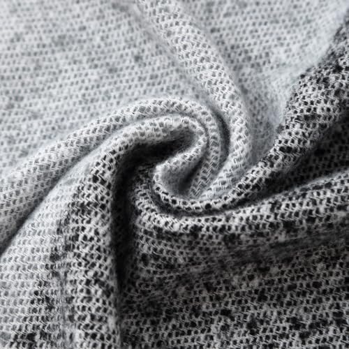 Women Shawl Wrap Poncho Cape Cardigan Open Front Coat Warm Scarf for Spring Fall Winter Cold Weather Days - color: Light Grey