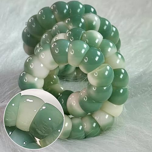 Roe Dolph Bodhi Bead Fidget Anxiety Bracelet for Women Men Chunky Stretch Beaded Mindful Jewelry Daily Reminder Gift for Mom Wife Friend - color: A3:green