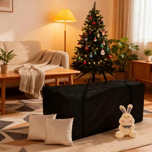 TourKing Outdoor Cushion Storage Bag 68 Inch,Extra Large Waterproof Patio Pillow Cover,Heavy-Duty Zipper & Padded Handles,for Patio Furniture Cushions Protection,Multi-Season Christmas Tree Storage