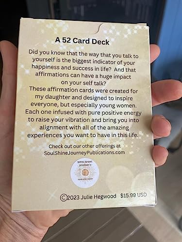 SOULSHINE JOURNEY 52-Packs Of Affirmation Card Positive Affirmations For Women | Inspirational Cards Anixiety Relief Items For Teens Mindfulness Gifts For Teachers