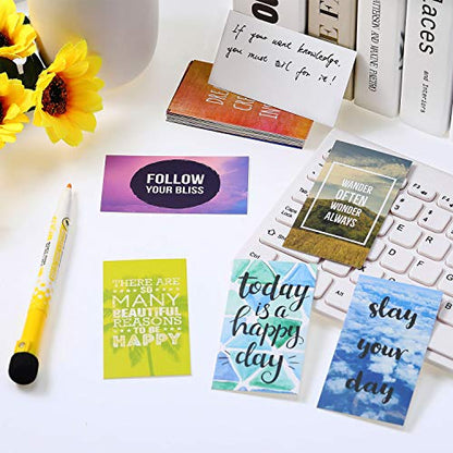 Outus 120 Pieces Motivational Cards Encouragement Inspirational Quote Cards Positive Affirmations Assorted Gratitude Cards 30 Styles Business Mini Kindness Note Cards for Student Kids Teachers