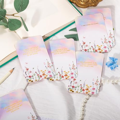 Crisky Positive Affirmation Cards for Women, 50 Pack Daily Affirmations, Encouragement Motivation Cards with Edgy Positive Quotes, Inspirational Gifts for Women, best friends, Girls