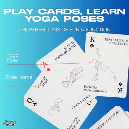 Lingo Yoga Asana Playing Cards | Yoga Flow: 52 Poses & 2 Shantras | Mindful Movement