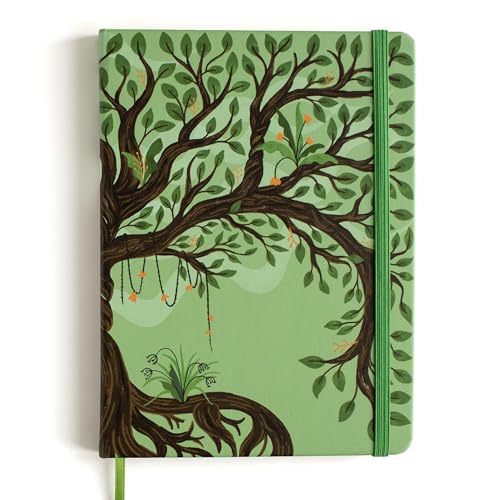 Rileys & Co Notebook Journal for Writing 8 x 6 Inches, Hardcover Daily Journaling Diary - 240 Lined Pages - Compact Notebook for Women, Men, Kids, Work and Travel (Tree of Life) - color: Lined