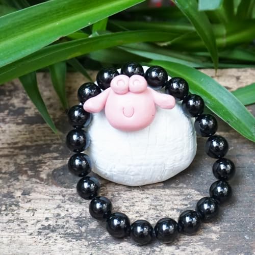 Single-pack of pure gemstone bracelets… - color: Black-Tourmaline-10MM