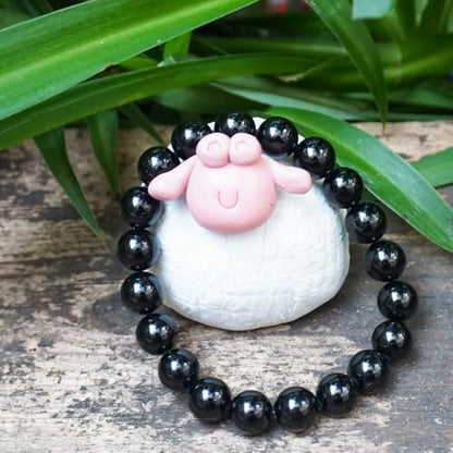 Single-pack of pure gemstone bracelets… - color: Black-Tourmaline-10MM
