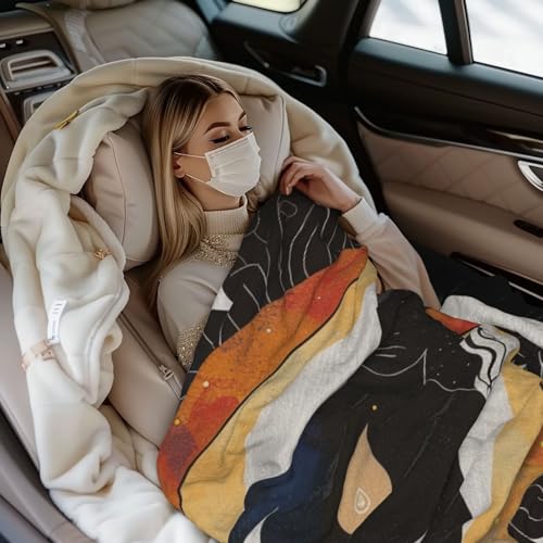 Yoga Meditation Prints Throw Blanket (320g Flannel) Anti-Pilling Warm Fuzzy Blankets for Bed Sofa Couch Travel 40x30 Inch - color: Yoga Meditation, size: 40x30 Inch