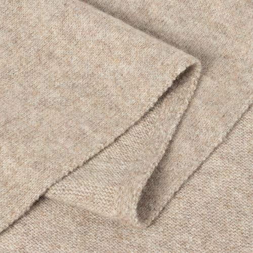 RIIQIICHY Shawl Wrap Women Pashmina Triangle Cape Knit Sweater Scarf for Fall Winter Fashion Accessory - color: Taupe Beige