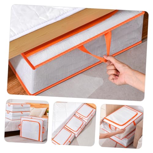 Amosfun Large Capacity Zipper Storage Bag for Clothes Comforters Blankets Organizer for Moving Travel Home Use